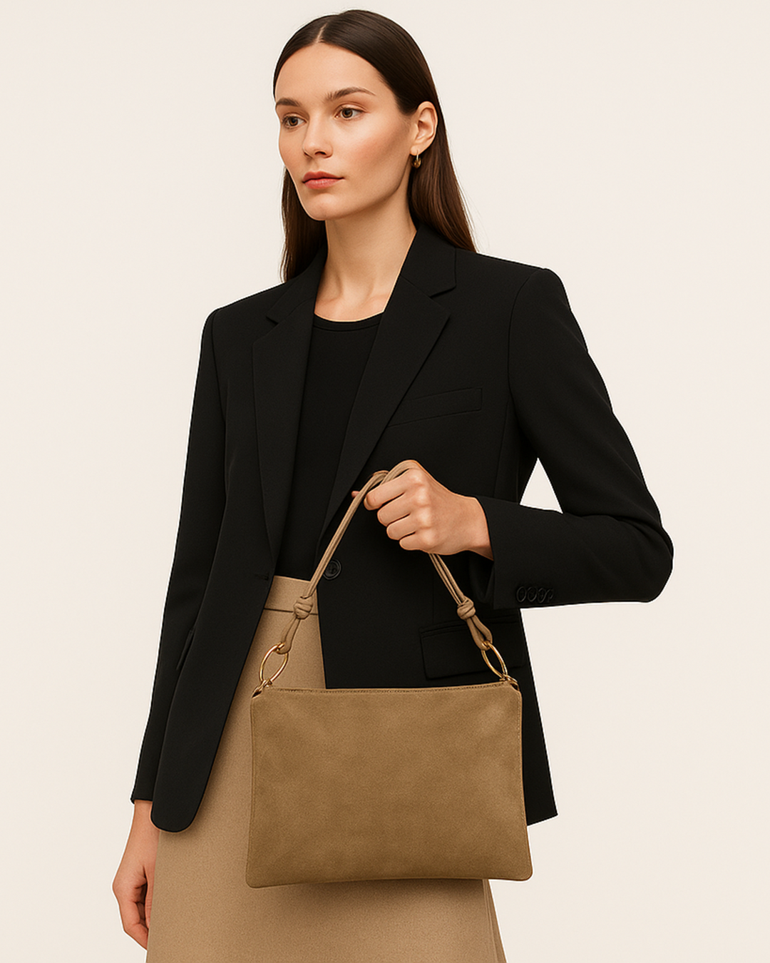 ANIA L Suede Taupe