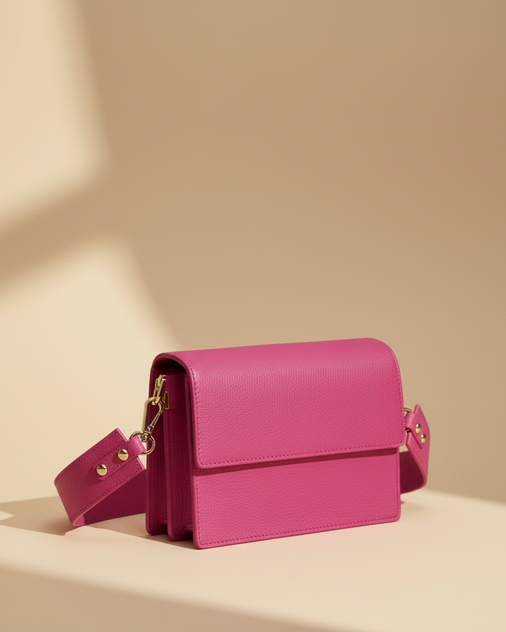 Borsa fucsia - vista laterale