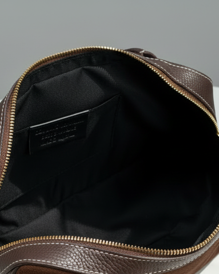 Borsa testa di moro scuro dettaglio interno