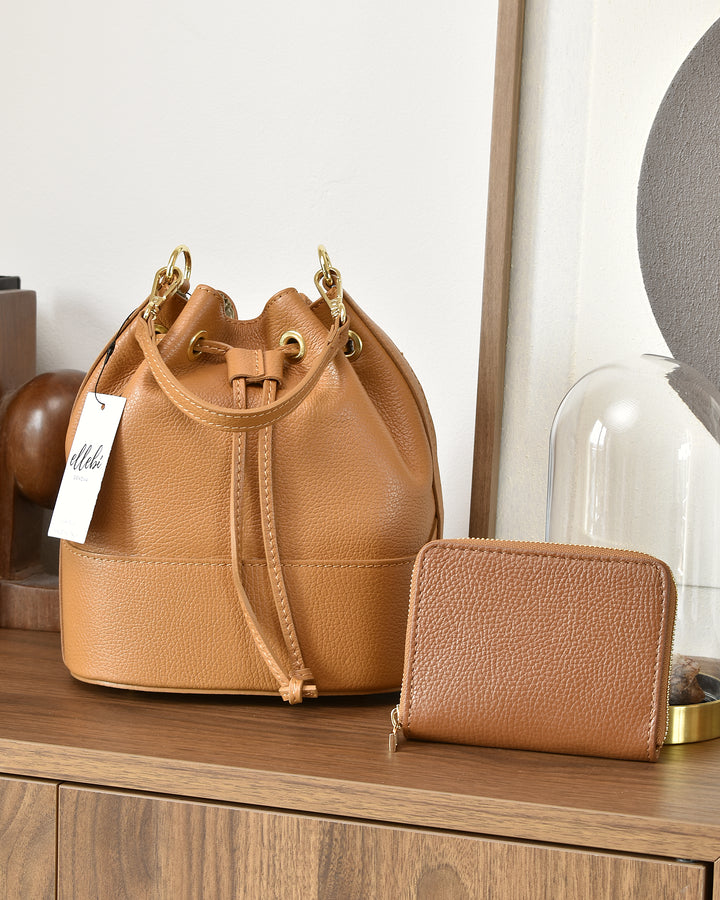 SET Camille M + Zip S Cuoio