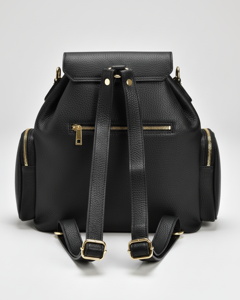 Zaino nero vista frontale